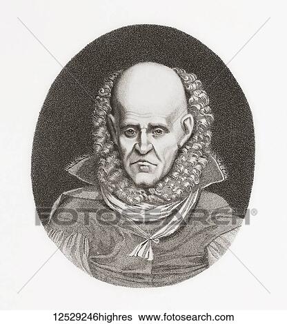 Stock Photograph - Daniel, Oliver Cromwells porter. He is said to have been about 7 feet six inches tall (2 meters 32 centimeters), and to have been a clairvoyant. From Woodburn's Gallery of Rare Portraits, published 1816.. Fotosearch