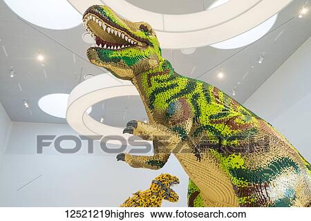 Dinosaur made of Lego bricks, Lego House; Billund, Denmark View Large Photo Image Stock Photograph - Dinosaur made of Lego bricks, Lego House; Billund, Denmark. Fotosearch