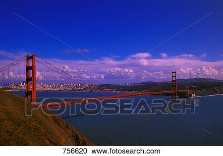 Stock Image - Distant golden gate. Fotosearch