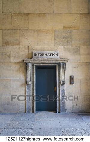 Doorway with 'Information' sign in old building; Copenhagen, Denmark View Large Photo Image Stock Photograph - Doorway with 'Information' sign in old building; Copenhagen, Denmark. Fotosearch