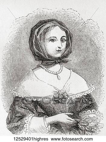 Stock Photograph - Dorothy Maijor or Dorothea Cromwell, c. 1620 1675. Wife of the second Lord Protector, Richard Cromwell. From Old England: A Pictorial Museum, published 1847.. Fotosearch