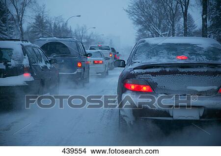 Picture - Driving in winter. Fotosearch