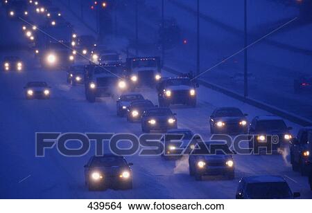 Picture - Driving in winter. Fotosearch