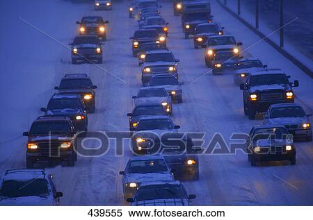 Stock Photography - Driving in winter. Fotosearch