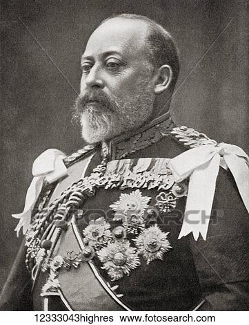 Edward VII, 1841 1910. King of the United Kingdom and the British Dominions and Emperor of India. From Hutchinson's History of the Nations, published 1915. View Large Photo Image Stock Photograph - Edward VII, 1841 1910. King of the United Kingdom and the British Dominions and Emperor of India. From Hutchinson's History of the Nations, published 1915.. Fotosearch