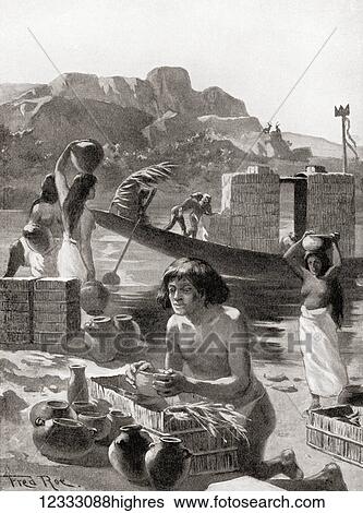 Egyptians shipping pottery in 7, 000 B. C. From Hutchinson's History of the Nations, published 1915. View Large Photo Image Stock Photograph - Egyptians shipping pottery in 7, 000 B. C. From Hutchinson's History of the Nations, published 1915.. Fotosearch