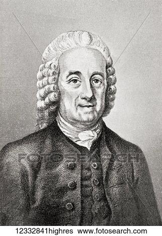 Stock Photograph - Emanuel Swedenborg, 1688 - 1772. Swedish scientist, philosopher, theologian, revelator and mystic. From Hutchinson's History of the Nations, published 1915.. Fotosearch