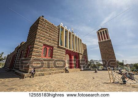 Stock Photograph - Enda Mariam Cathedral; Asmara, Central Region, Eritrea. Fotosearch