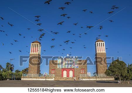 Enda Mariam Cathedral; Asmara, Central Region, Eritrea View Large Photo Image Stock Photograph - Enda Mariam Cathedral; Asmara, Central Region, Eritrea. Fotosearch