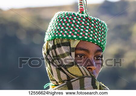 Stock Photograph - Ethiopian woman, Simien National Park,; Amhara Region, Ethiopia. Fotosearch