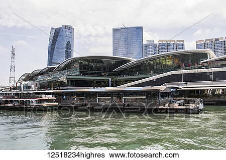 Stock Photograph - Ferry terminal; Xiamen, Fujian, China. Fotosearch
