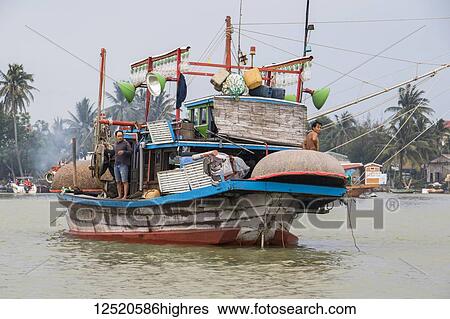 Fishing boat; Hoi An Ancient Town, Quang Nam, Vietnam View Large Photo Image Stock Photograph - Fishing boat; Hoi An Ancient Town, Quang Nam, Vietnam. Fotosearch