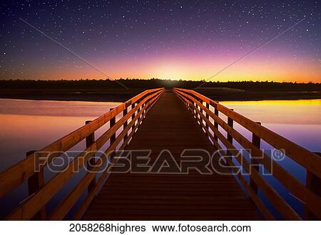 Fl0505, I. Barrett; Fenced Boardwalk View Large Photo Image Stock Photograph - Fl0505, I. Barrett; Fenced Boardwalk. Fotosearch