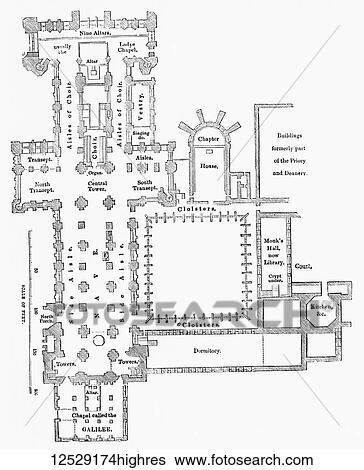 Floor plan of Durham Cathedral, Durham, England. From Old England: A Pictorial Museum, published 1847. View Large Photo Image Stock Photograph - Floor plan of Durham Cathedral, Durham, England. From Old England: A Pictorial Museum, published 1847.. Fotosearch