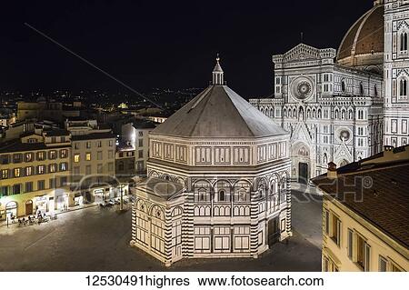 Florence Cathedral, Giotto's Campanile, Baptistry of St. John, Brunelleschi's Dome; Florence, Tuscany, Italy View Large Photo Image Stock Photograph - Florence Cathedral, Giotto's Campanile, Baptistry of St. John, Brunelleschi's Dome; Florence, Tuscany, Italy. Fotosearch