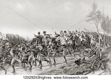 French soldiers running for safety after the Battle of Waterloo, 18th June, 1815. From Hutchinson's History of the Nations, published 1915 View Large Photo Image Stock Photograph - French soldiers running for safety after the Battle of Waterloo, 18th June, 1815. From Hutchinson's History of the Nations, published 1915. Fotosearch