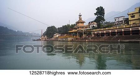 Stock Photograph - Ganges River; Rishikesh, Uttarakhand, India. Fotosearch