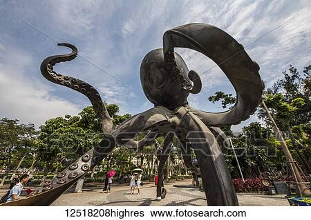 Giant squid sculpture on Kulangsu Island; Xiamen, Fujian, China View Large Photo Image Stock Photograph - Giant squid sculpture on Kulangsu Island; Xiamen, Fujian, China. Fotosearch