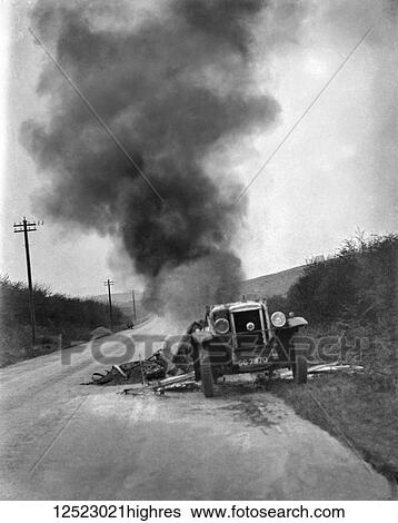 Glass Negative circa 1900. Victorian. Social History. car fire on country road View Large Photo Image Stock Photograph - Glass Negative circa 1900. Victorian. Social History. car fire on country road. Fotosearch