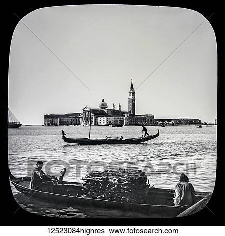 Gondola, Ducal Palace, and Campanile, Venice circa 1900 on a magic lantern slide. Photographed by Joseph John William in 1888; Venice, Italy View Large Photo Image Stock Photograph - Gondola, Ducal Palace, and Campanile, Venice circa 1900 on a magic lantern slide. Photographed by Joseph John William in 1888; Venice, Italy. Fotosearch