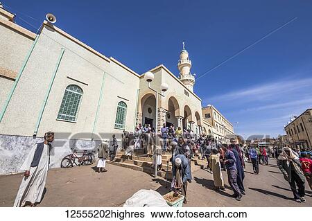 Stock Photograph - Great Mosque of Asmara, also known as Al Kulafah Al Rashidan; Asmara, Central Region, Eritrea. Fotosearch
