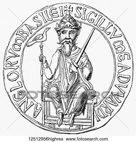 Great seal of Edward the Confessor. His great seal was a casting in wax of his own visage to signify that a document carried the force of his will. Edward the Confessor, c. 1003 1066, aka Saint Edward the Confessor. One of the last Anglo-Saxon... View Large Photo Image Stock Photograph - Great seal of Edward the Confessor. His great seal was a casting in wax of his own visage to signify that a document carried the force of his will. Edward the Confessor, c. 1003 1066, aka Saint Edward the Confessor. One of the last Anglo-Saxon.... Fotosearch