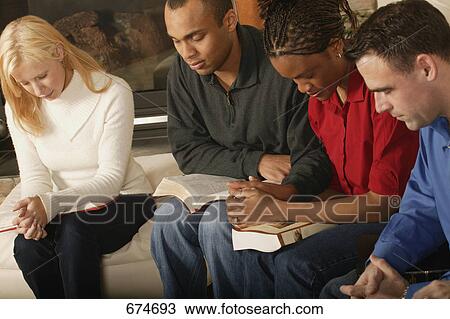 Group Bible study and prayer View Large Photo Image Stock Image - Group Bible study and prayer. Fotosearch