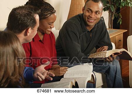 Stock Image - Group Bible study. Fotosearch