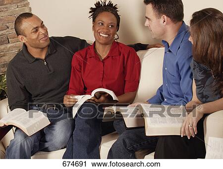 Stock Image - Group Bible study. Fotosearch
