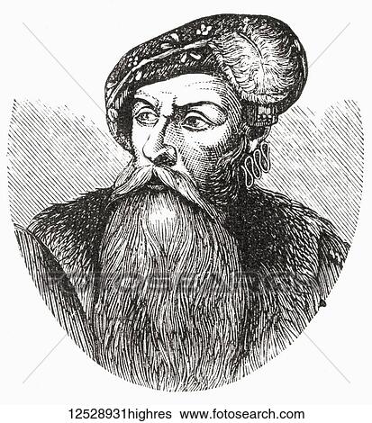 Stock Photograph - Gustav I, born Gustav Eriksson of the Vasa noble family and later known as Gustav Vasa, 1496 - 1560. King of Sweden. From Ward and Lock's Illustrated History of the World, published c. 1882.. Fotosearch