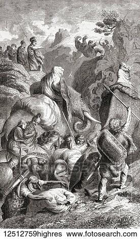 Hannibal crossing the Alps on his overland journey into Italy, 3rd century BC. Hannibal Barca, 247 c. 183 BC. Carthaginian general. From Ward and Lock's Illustrated History of the World, published c. 1882. View Large Photo Image Stock Photograph - Hannibal crossing the Alps on his overland journey into Italy, 3rd century BC. Hannibal Barca, 247 c. 183 BC. Carthaginian general. From Ward and Lock's Illustrated History of the World, published c. 1882.. Fotosearch