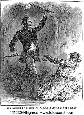 Stock Photograph - Harpers Weekly newspaper etchings from 1868, an American political magazine featuring the political cartoonist, Thomas Nast. The Moonstone (1868) by Wilkie Collins is a 19th-century British epistolary novel, generally considered the first full length.... Fotosearch