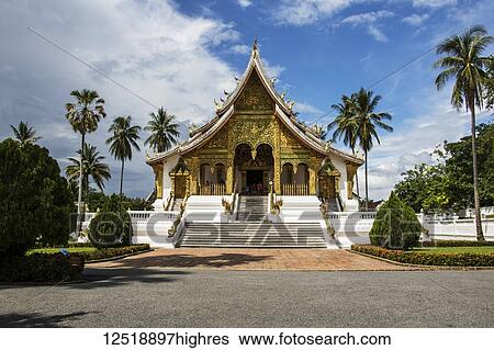 Haw Pha Bang Temple at the Royal Palace grounds; Luang Prabang, Laos View Large Photo Image Stock Photograph - Haw Pha Bang Temple at the Royal Palace grounds; Luang Prabang, Laos. Fotosearch