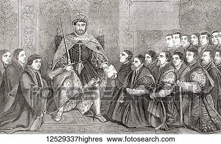 Henry VIII granting the Royal Charter to the Company of Barbers and the Guild of Surgeons on their merger in 1540. A royal charter is a formal document issued by a monarch and grants a title or status to a person or persons. Henry VIII, 1491 1547.... View Large Photo Image Stock Photograph - Henry VIII granting the Royal Charter to the Company of Barbers and the Guild of Surgeons on their merger in 1540. A royal charter is a formal document issued by a monarch and grants a title or status to a person or persons. Henry VIII, 1491 1547..... Fotosearch