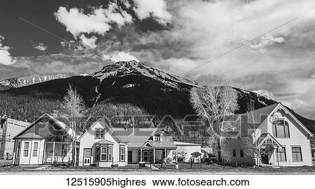 Stock Photograph - Heritage houses, National Historic Landmark District; Silverton, Colorado, United States of America. Fotosearch