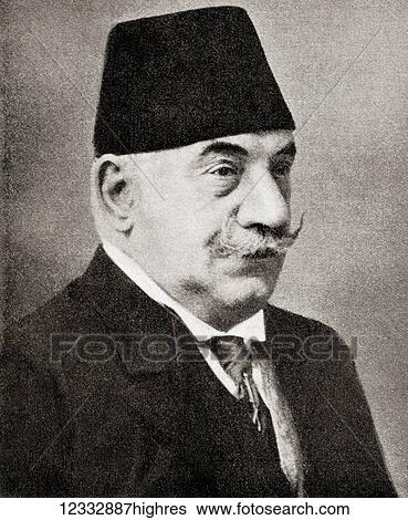 Stock Photograph - Hseyin Naz? m Pasha, 1848 1913. Turkish Chief of Staff of the military of the Ottoman Empire during the First Balkan War. From Hutchinson's History of the Nations, published 1915.. Fotosearch