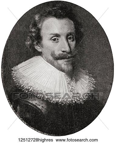 Stock Photograph - Hugo Grotius, 1583 1645, aka Huig de Groot or Hugo de Groot. Dutch jurist. From Hutchinson's History of the Nations, published 1915.. Fotosearch