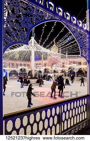 Ice skating rink in Tivoli Gardens; Copenhagen, Denmark View Large Photo Image Stock Photograph - Ice skating rink in Tivoli Gardens; Copenhagen, Denmark. Fotosearch