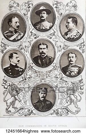 Stock Photograph - Illustrated London News record of Transvall War 1899-1900. The chievements of the home and colonial forces in the great conflict with the Boer Republics. Spencer Wilkinson record. Our commanders in South Africa, Lieutant General Ian Hamilton commanding.... Fotosearch