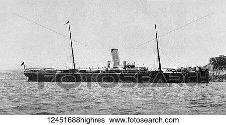 Stock Photograph - Illustrated London News record of Transvall War 1899-1900. The chievements of the home and colonial forces in the great conflict with the Boer Republics. Spencer Wilkinson record. The hospital ship the Princess of Wales. Fotosearch