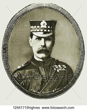 Stock Photograph - Illustrated London News record of Transvall War 1899-1900. The chievements of the home and colonial forces in the great conflict with the Boer Republics. Spencer Wilkinson record. Lieutenant General Lord Methuen, Commanding First Division. Fotosearch