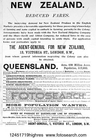 Stock Photograph - Illustrated London News record of Transvall War 1899-1900. The chievements of the home and colonial forces in the great conflict with the Boer Republics. Spencer Wilkinson record. New Zealand emigration advertisement, land for sale, farmland. Queensland.... Fotosearch