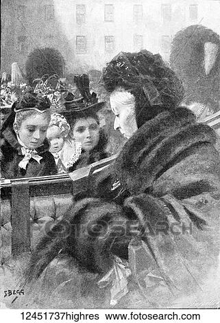Stock Photograph - Illustrated London News record of Transvall War 1899-1900. The chievements of the home and colonial forces in the great conflict with the Boer Republics. Spencer Wilkinson record. Queen Victoria reviewing the families of reservists at Windsor. Fotosearch