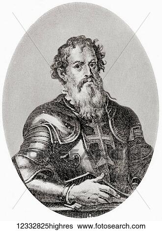 Stock Photograph - Infante D. Henrique of Portugal, Duke of Viseu, aka Prince Henry the Navigator, 1394 - 1460. Son of King Joo of Portugal. Chiefly responsible for Portugal's age of exploration. From Hutchinson's History of the Nations, published 1915.. Fotosearch