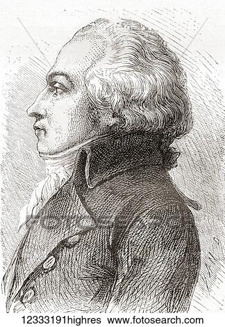 Stock Photograph - Jacques-Constantin Prier, 1742 -1818. Self-taught French engineer and businessman. From Les Merveilles de la Science, published 1870.. Fotosearch