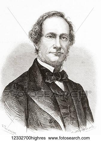 Stock Photograph - Jean Marie Napolon Dsir Nisard, 1806 1888. French author and literary critic. From L'Univers Illustre published 1867.. Fotosearch