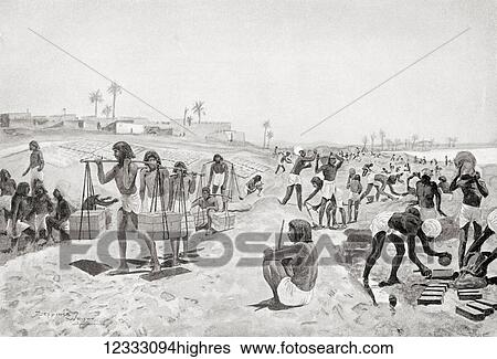 Jewish slaves making bricks in ancient Egypt. From Hutchinson's History of the Nations, published 1915. View Large Photo Image Stock Photograph - Jewish slaves making bricks in ancient Egypt. From Hutchinson's History of the Nations, published 1915.. Fotosearch