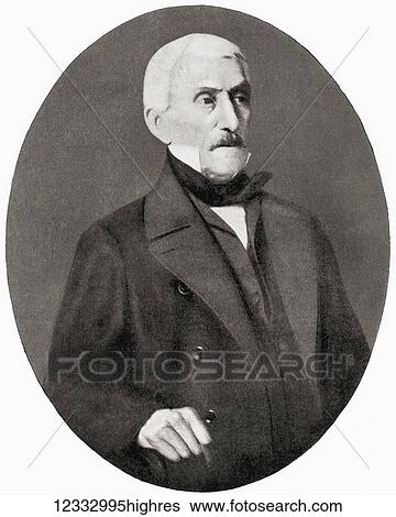 Stock Photograph - Jos Francisco de San Martn y Matorras, 1778 1850, aka Jos de San Martn. Argentine general and Protector of Peru. From Hutchinson's History of the Nations, published 1915.. Fotosearch