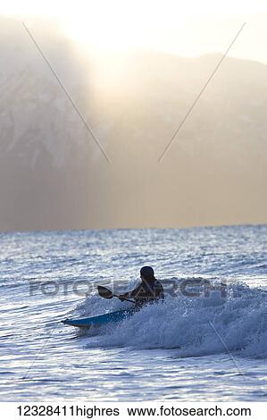 Kayaker In Kachemak Bay Near Homer, Southcentral Alaska, USA View Large Photo Image Stock Photograph - Kayaker In Kachemak Bay Near Homer, Southcentral Alaska, USA. Fotosearch