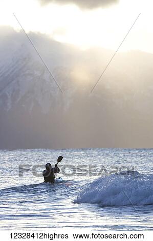 Kayaker In Kachemak Bay Near Homer, Southcentral Alaska, USA View Large Photo Image Stock Photograph - Kayaker In Kachemak Bay Near Homer, Southcentral Alaska, USA. Fotosearch